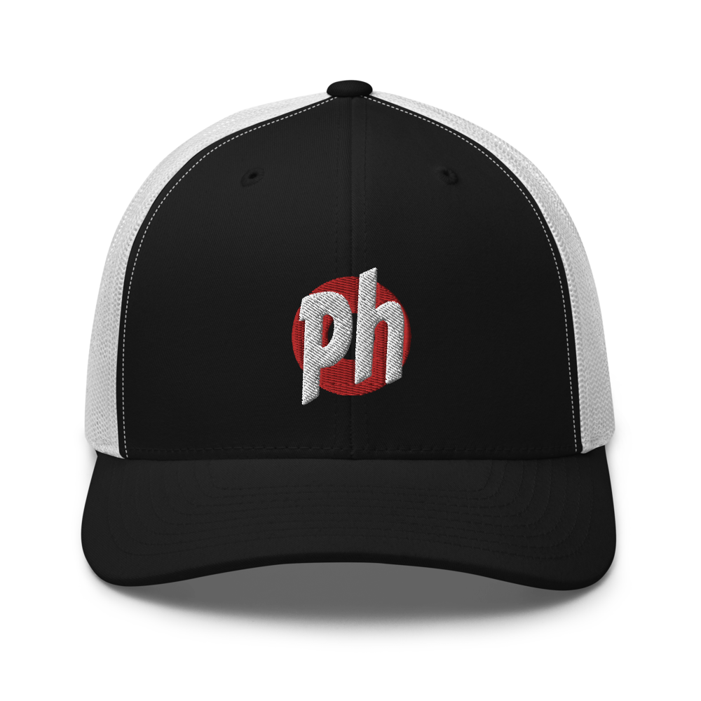 PH Red Donut Trucker Snapback Cap | Flat Embroidery | Inspired Phan Art Cap