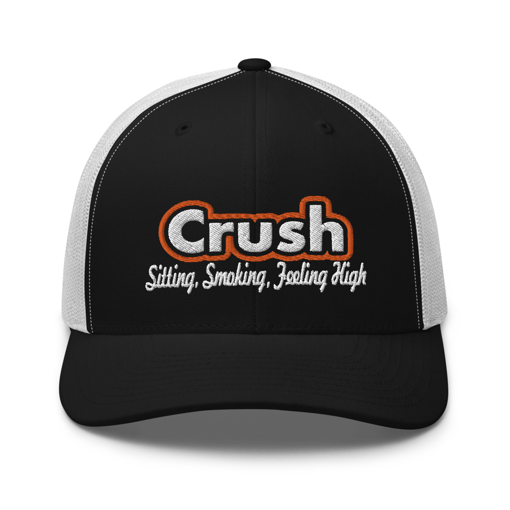 Crush Sitting Smoking Feeling High Trucker Cap | Flat Embroidery | DMB Art