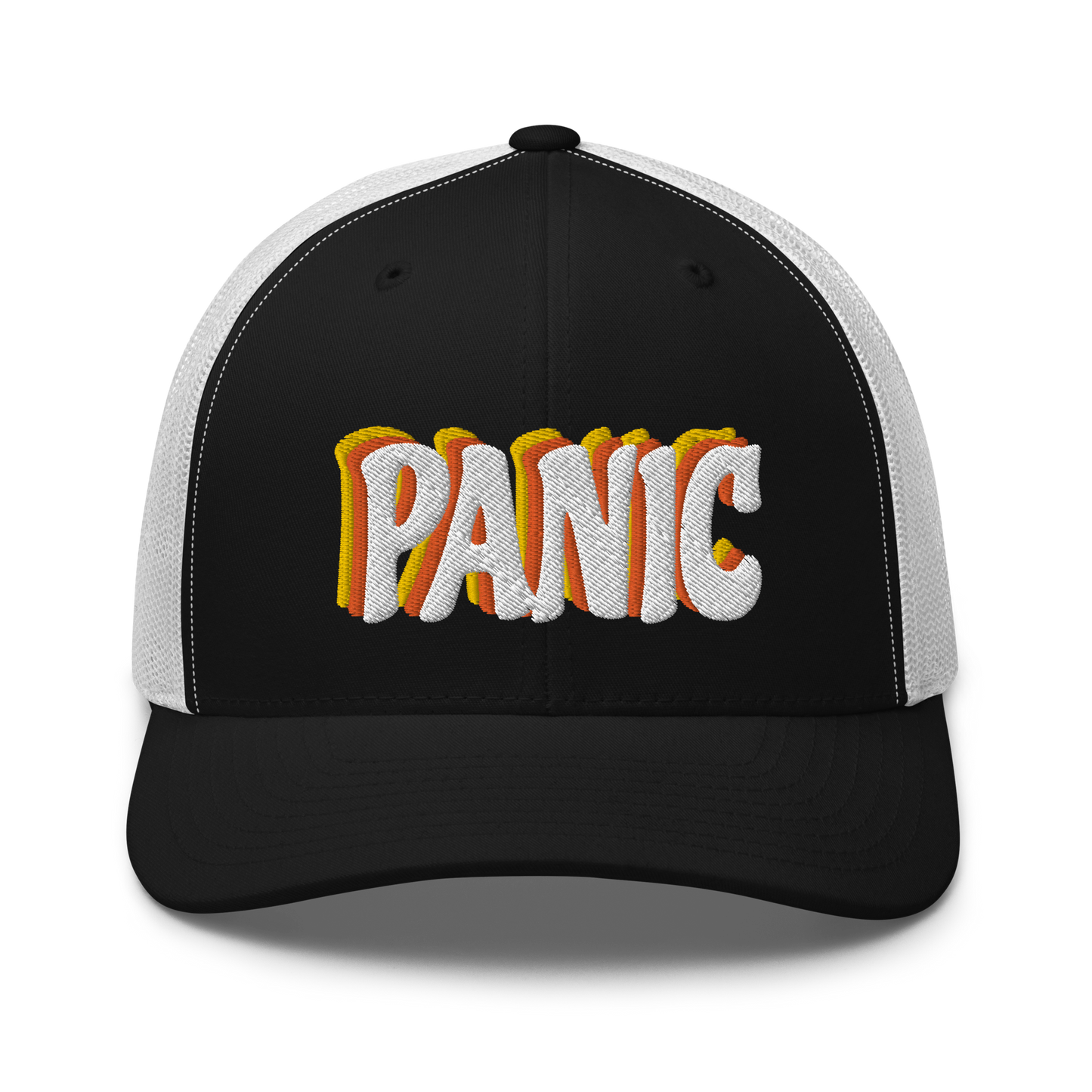Panic Retro Trucker Cap | Flat Embroidery | WSP Inspired Art