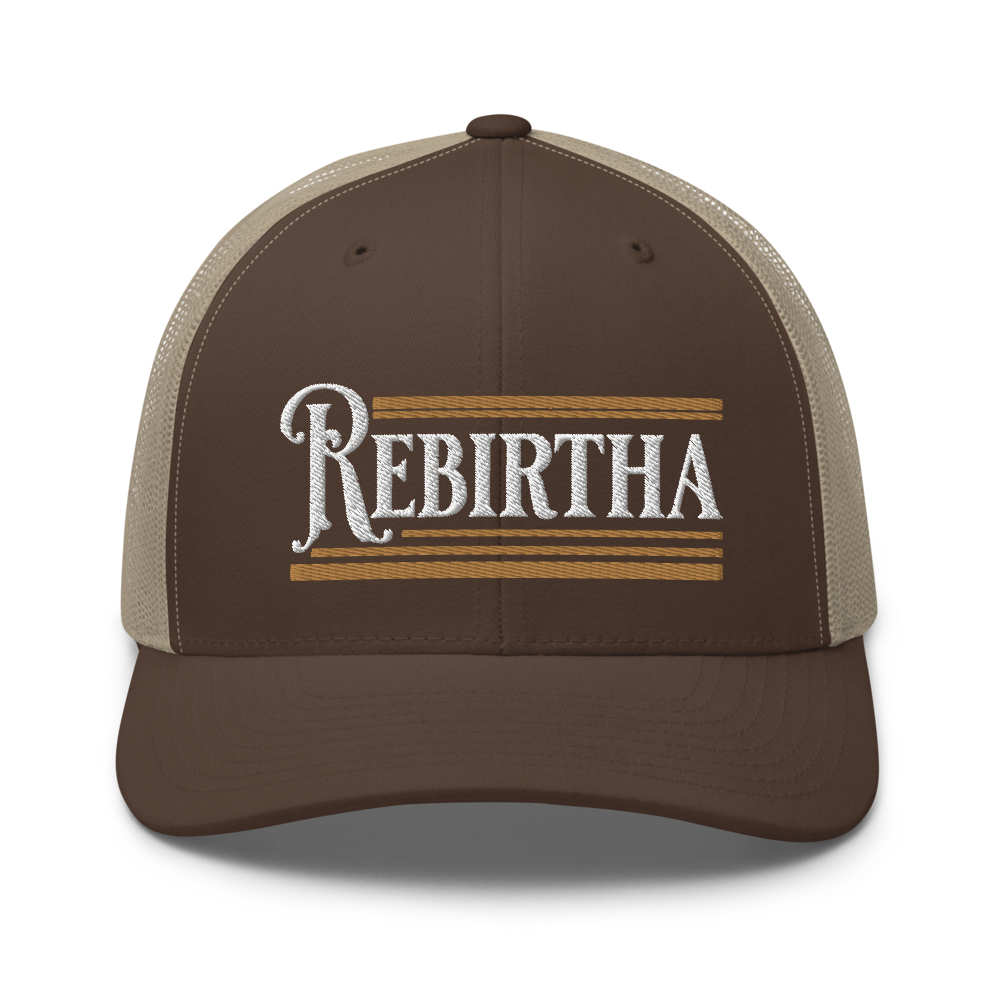 Rebirtha Retro Trucker Cap | Flat Embroidery | Inspired WP Art Cap