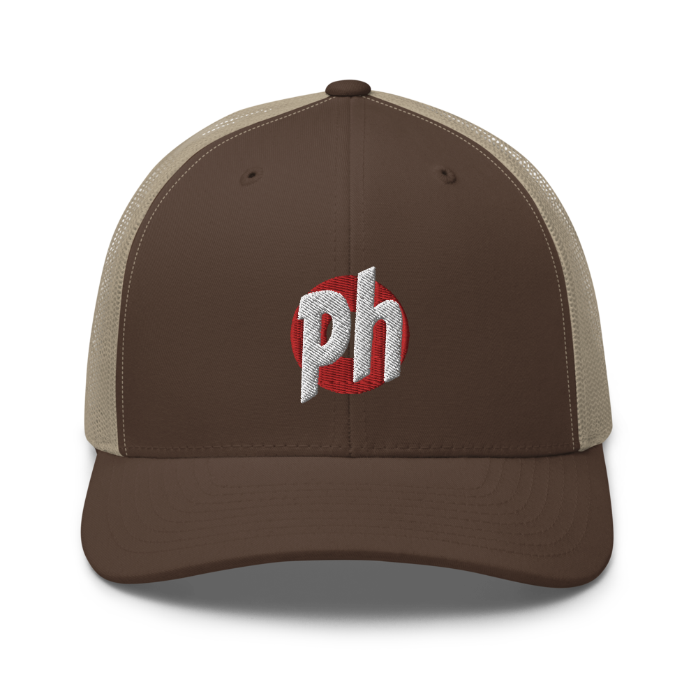 PH Red Donut Trucker Snapback Cap | Flat Embroidery | Inspired Phan Art Cap