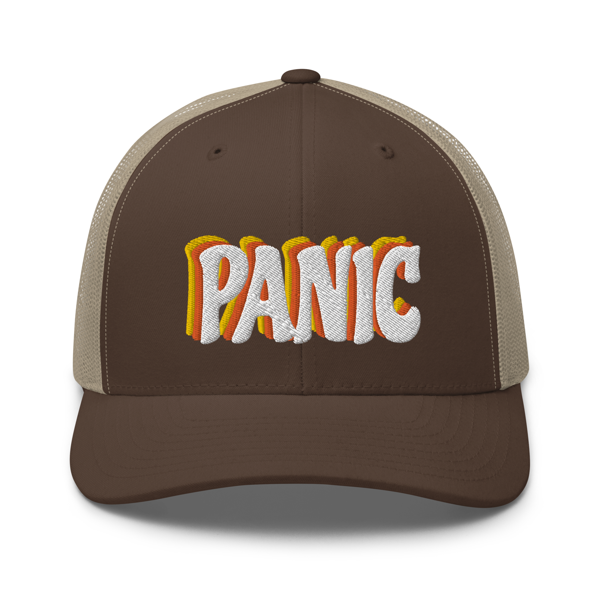 Panic Retro Trucker Cap | Flat Embroidery | WSP Inspired Art