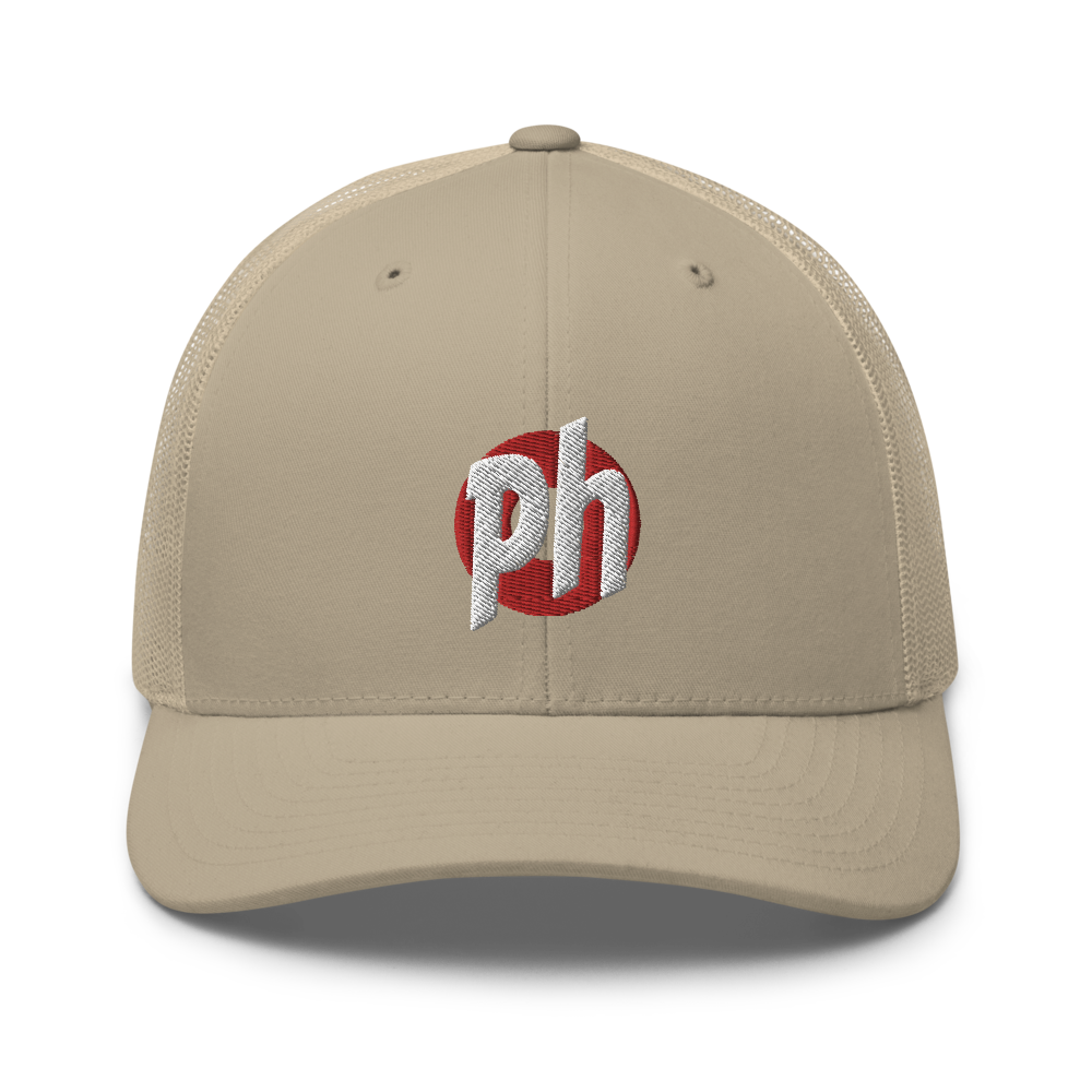 PH Red Donut Trucker Snapback Cap | Flat Embroidery | Inspired Phan Art Cap