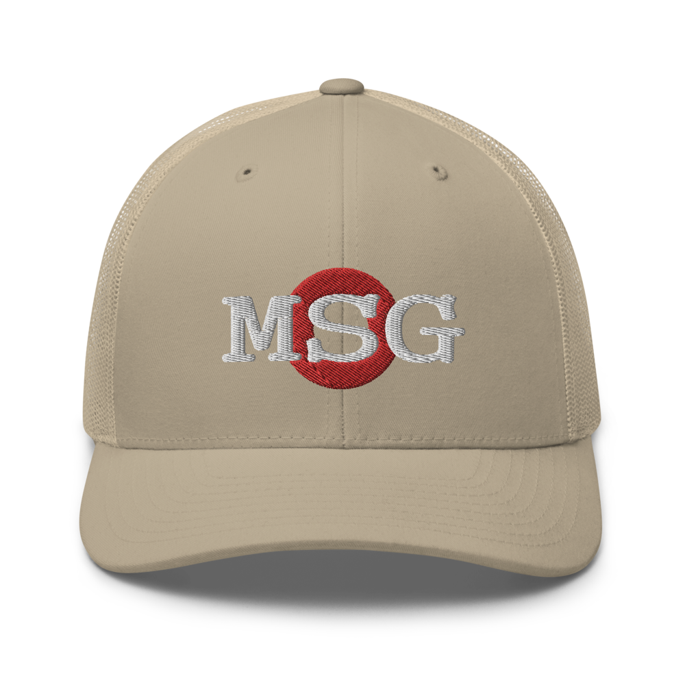 MSG Red Donut Trucker Snapback Cap | Flat Embroidery | Inspired Phan Cap