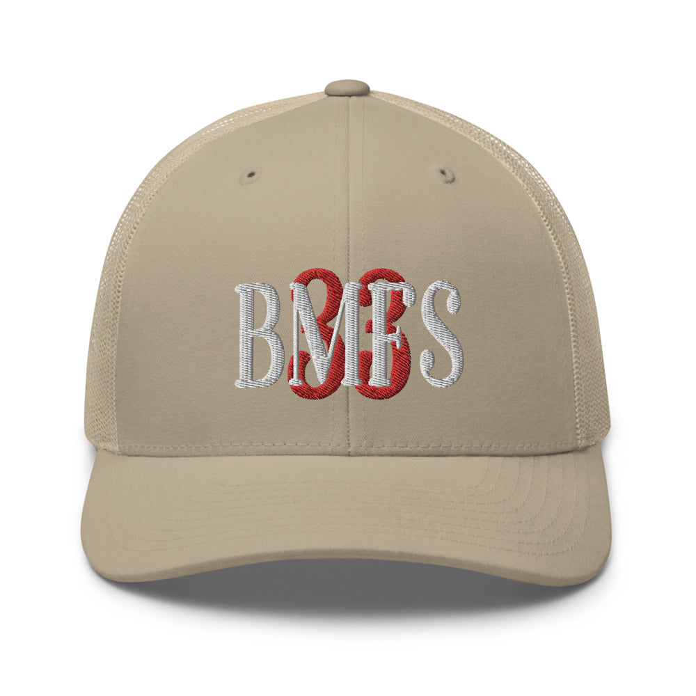 BMFS 33 Trucker Snapback Cap | Flat Embroidery | Inspired Strings Art Cap | Lot Style Cap | Bluegrass Band Swag