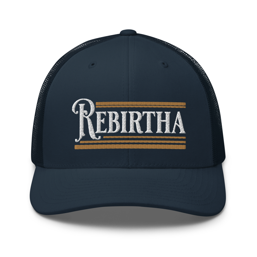 Rebirtha Retro Trucker Cap | Flat Embroidery | Inspired WP Art Cap
