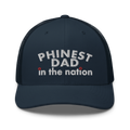Phinest Dad In The Nation Red Donut Trucker Cap | Flat Embroidery