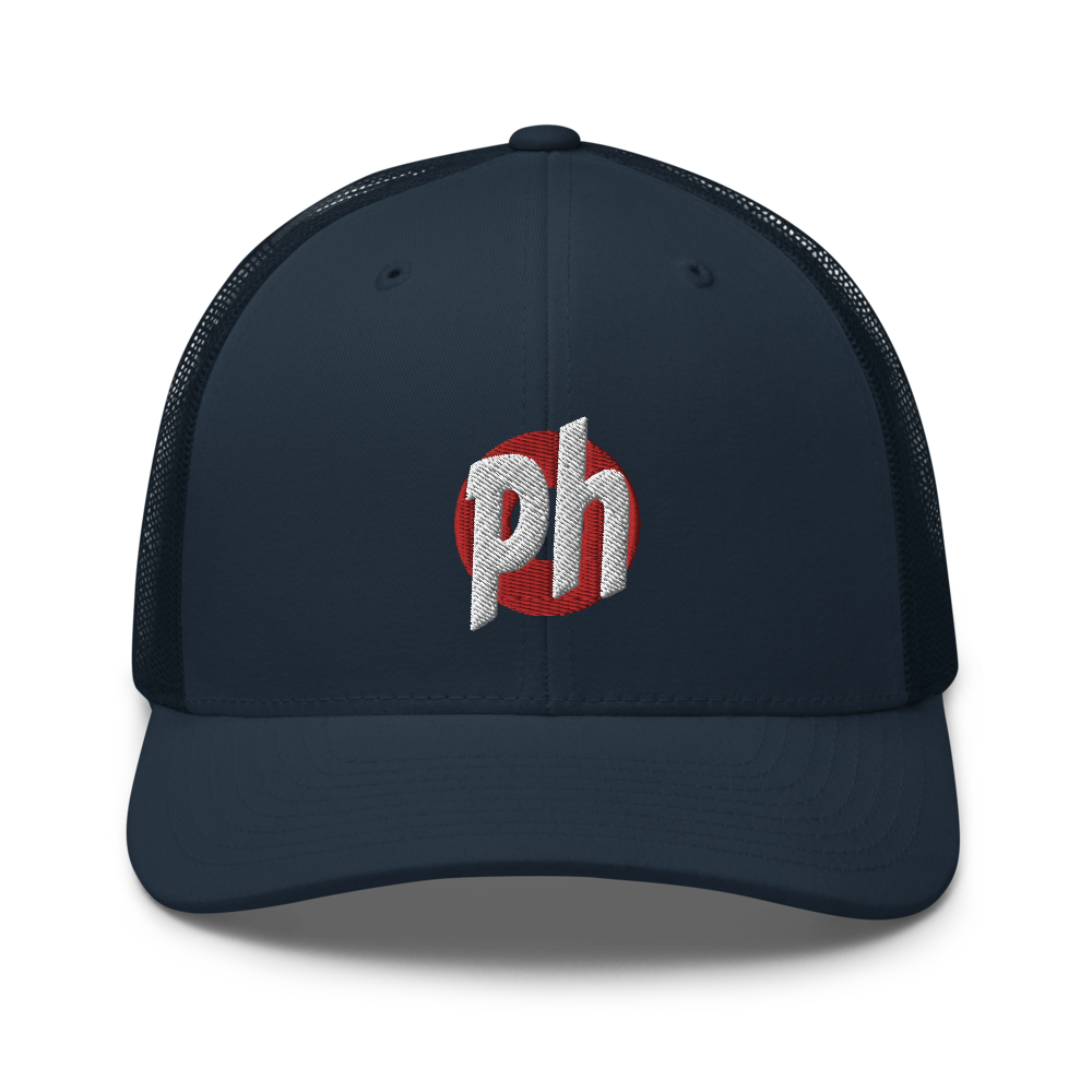 PH Red Donut Trucker Snapback Cap | Flat Embroidery | Inspired Phan Art Cap