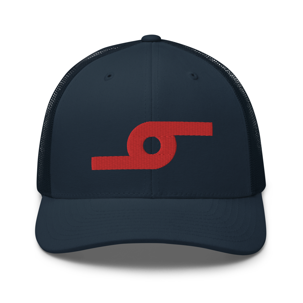 Red Donut Rolling Trucker Snapback Cap | Flat Embroidery | Inspired Phan Cap