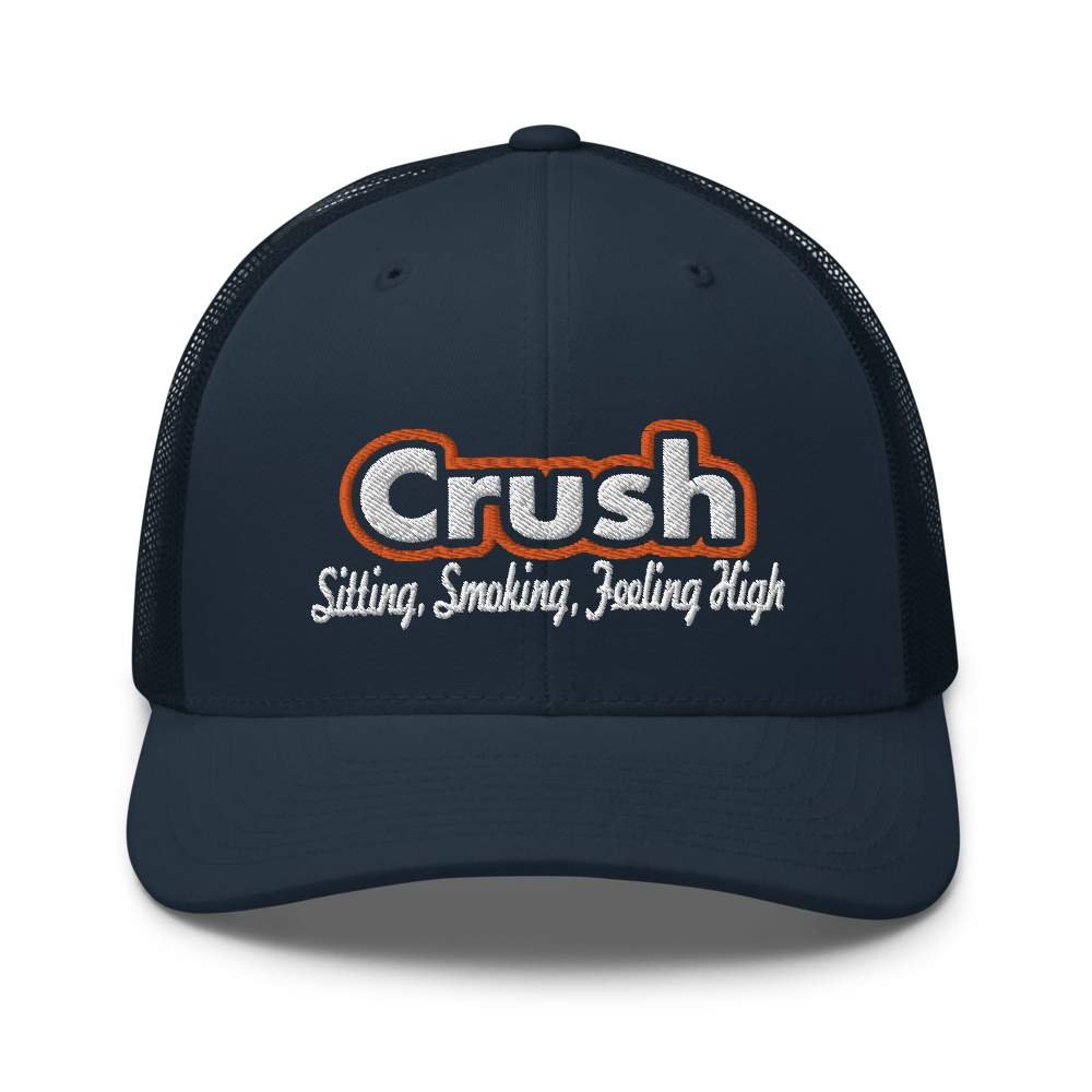 Crush Sitting Smoking Feeling High Trucker Cap | Flat Embroidery | DMB Art