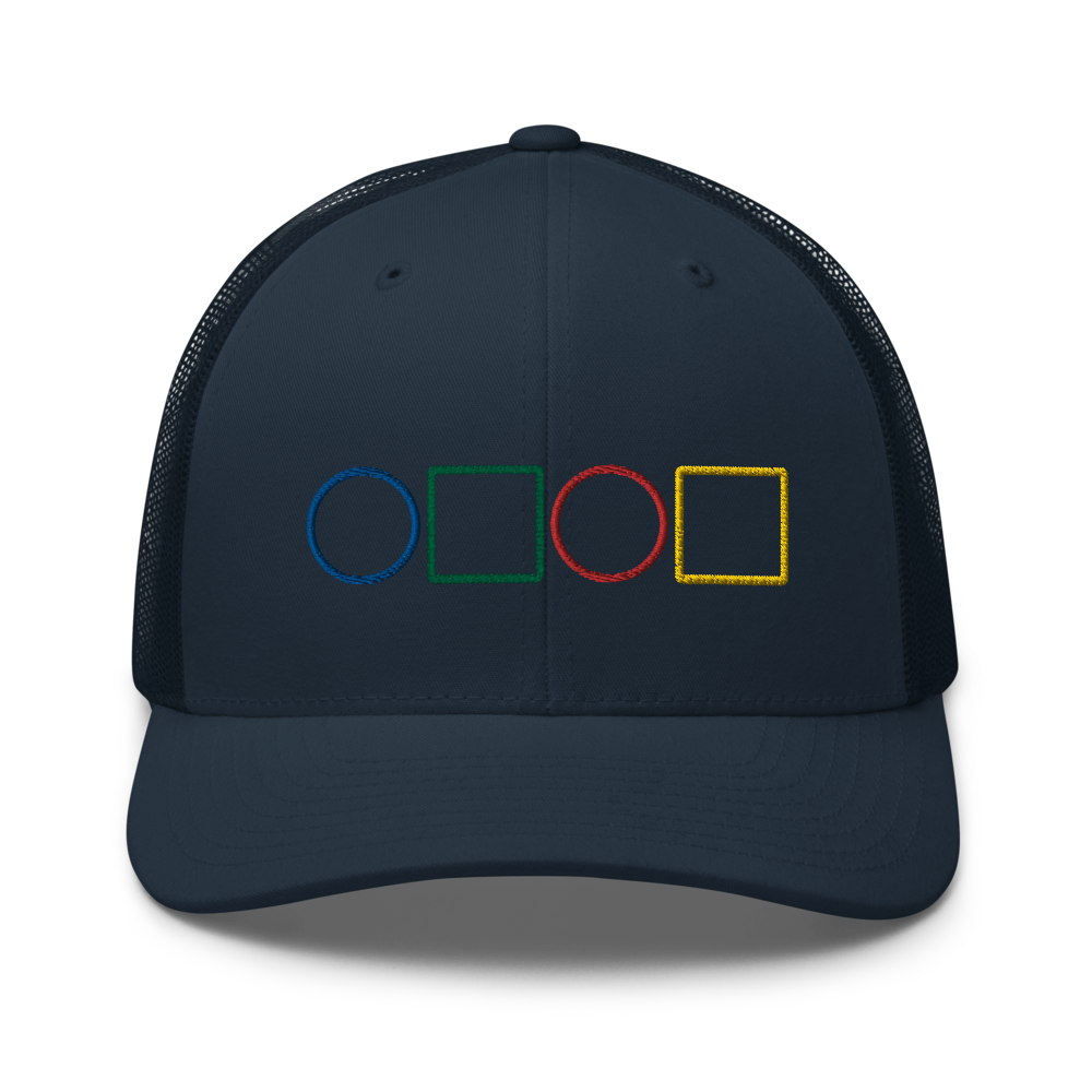 Sci-Fi Symbols Halloween Trucker Snapback Cap | Flat Embroidery