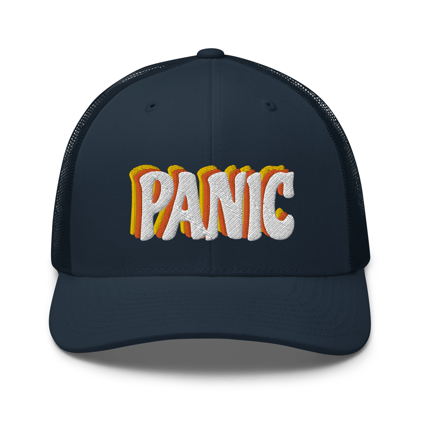Panic Retro Trucker Cap | Flat Embroidery | WSP Inspired Art