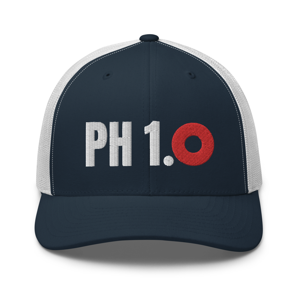 Phish 1.0 Red Donut Trucker Cap | Flat Embroidery | Phish Inspired Art