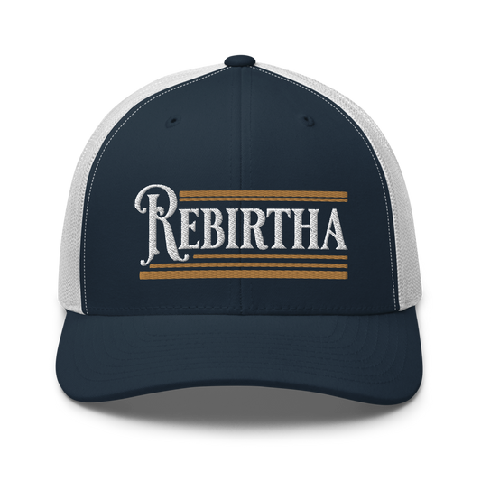 Rebirtha Retro Trucker Cap | Flat Embroidery | Inspired WP Art Cap