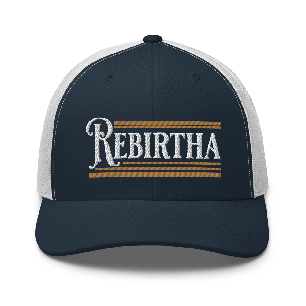 Rebirtha Retro Trucker Cap | Flat Embroidery | Inspired WP Art Cap
