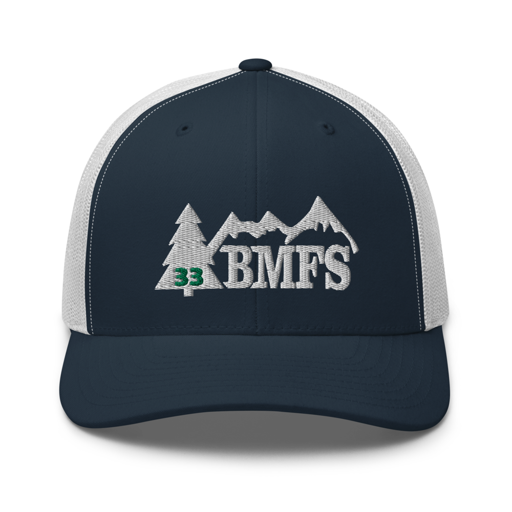 BMFS 33 Tree Trucker Cap | Flat Embroidery | Inspired Billy Art