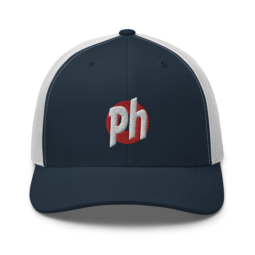 PH Red Donut Trucker Snapback Cap | Flat Embroidery | Inspired Phan Art Cap