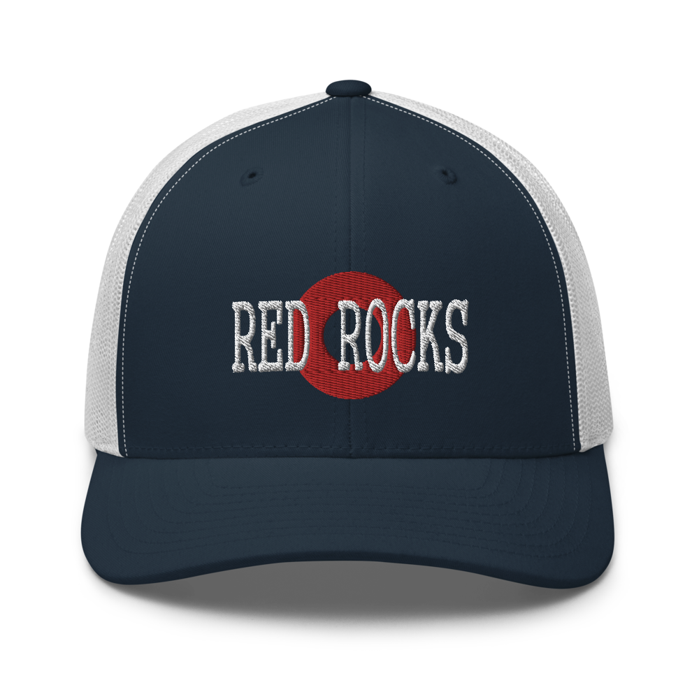 Red Rocks Red Donut Trucker Snapback Cap | Flat Embroidery | Inspired Phan Cap