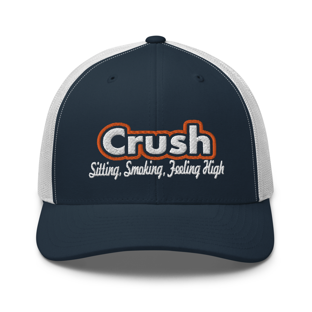 Crush Sitting Smoking Feeling High Trucker Cap | Flat Embroidery | DMB Art