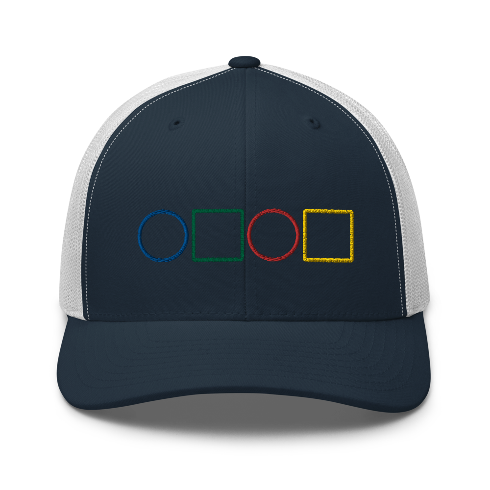 Sci-Fi Symbols Halloween Trucker Snapback Cap | Flat Embroidery