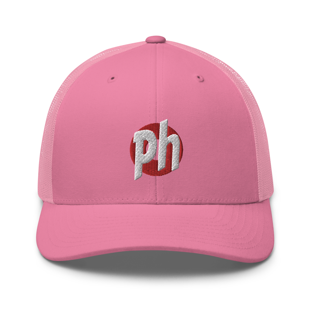 PH Red Donut Trucker Snapback Cap | Flat Embroidery | Inspired Phan Art Cap
