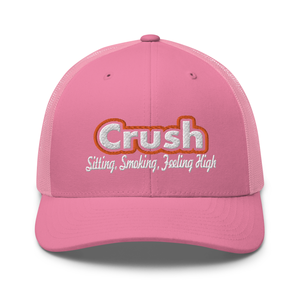 Crush Sitting Smoking Feeling High Trucker Cap | Flat Embroidery | DMB Art