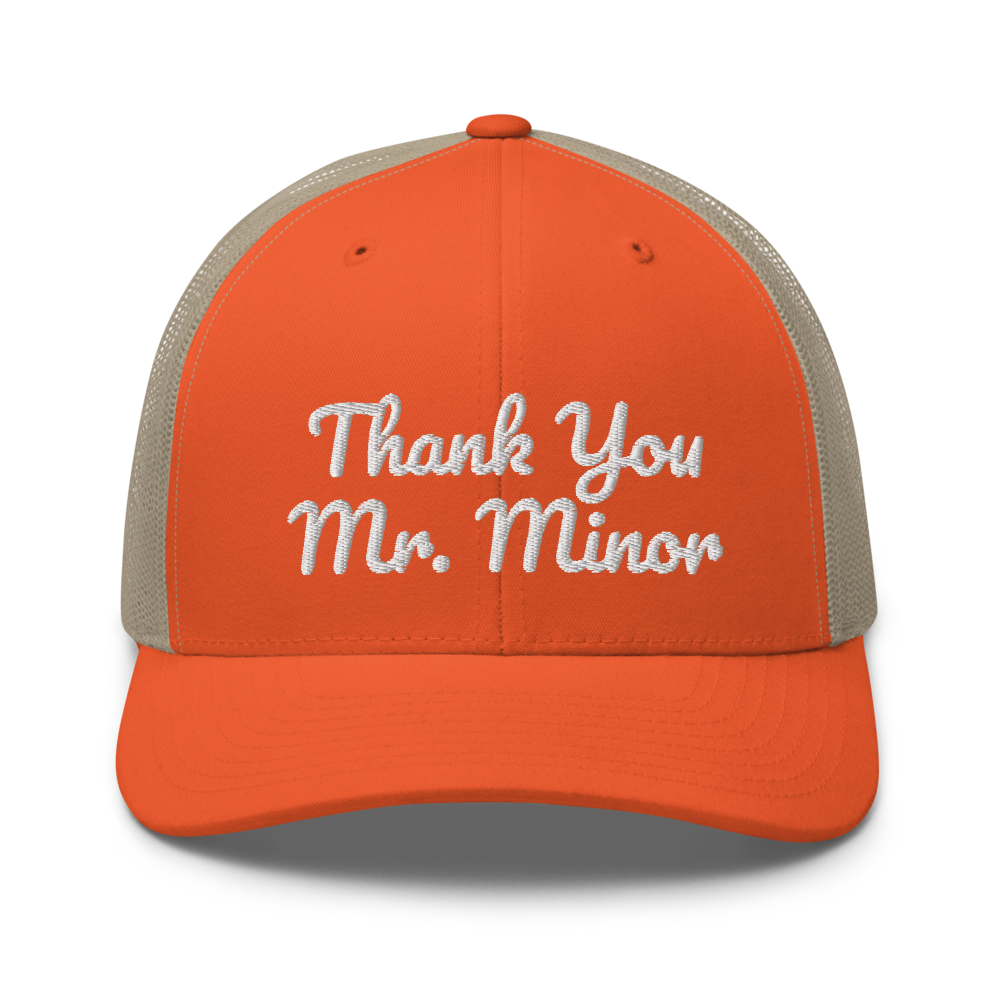 Thank You Mr Minor Hood Trucker Cap | Flat Embroidery | Phish Inspired Art
