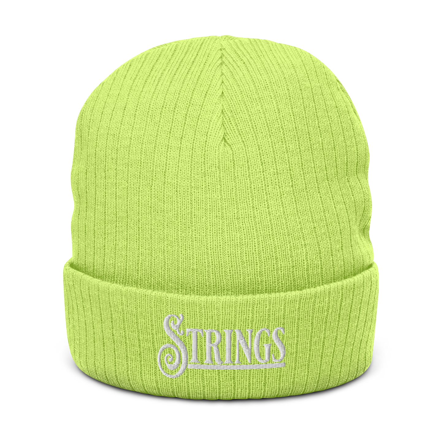 Strings Cuffed Beanie | Flat Embroidery | Ribbed | Inspired Billy Art