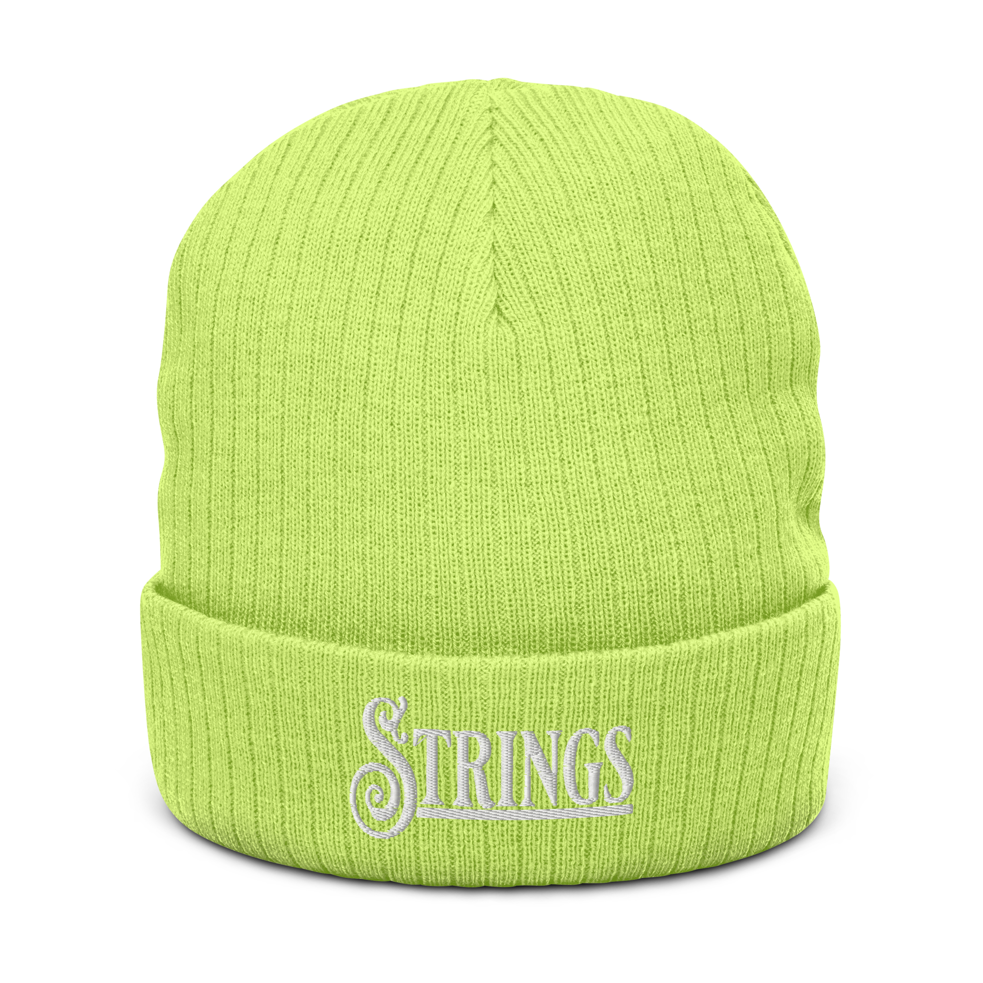 Strings Cuffed Beanie | Flat Embroidery | Ribbed | Inspired Billy Art