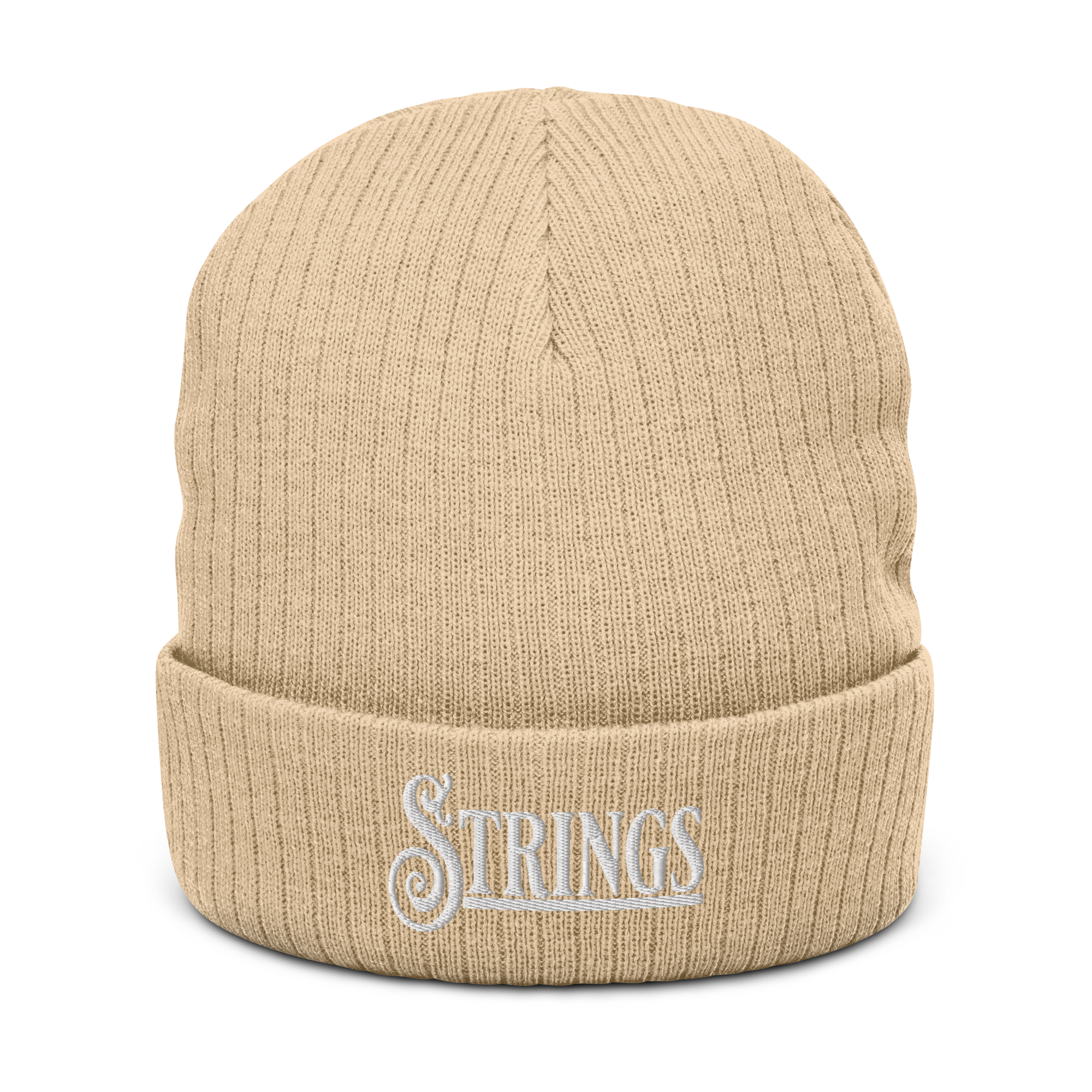 Strings Cuffed Beanie | Flat Embroidery | Ribbed | Inspired Billy Art