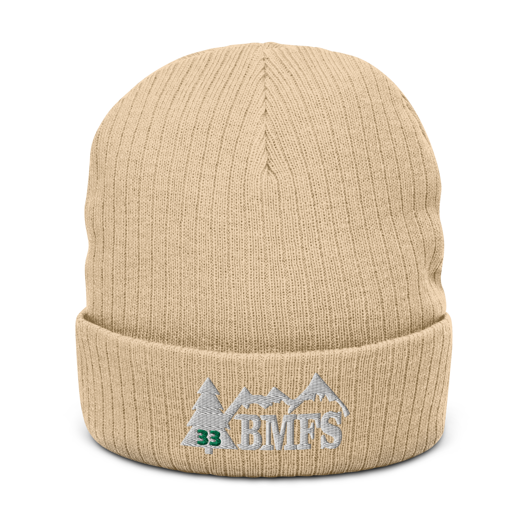 BMFS Tree Cuffed Beanie | Flat Embroidery | Ribbed | Inspired Billy Art