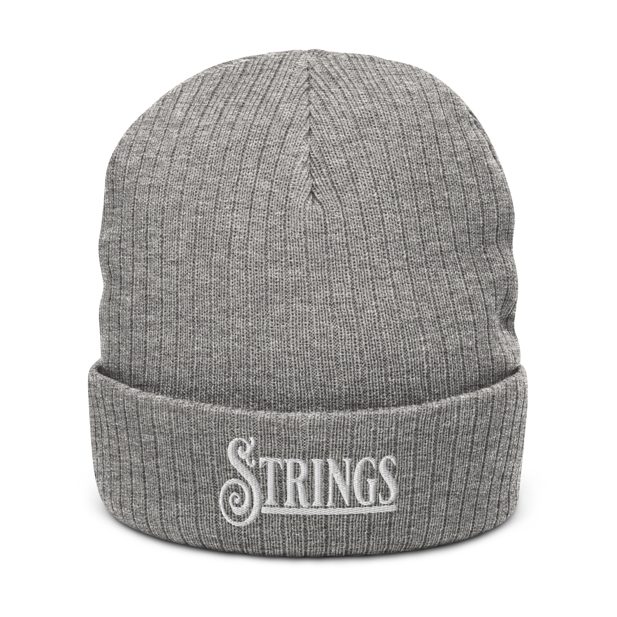 Strings Cuffed Beanie | Flat Embroidery | Ribbed | Inspired Billy Art