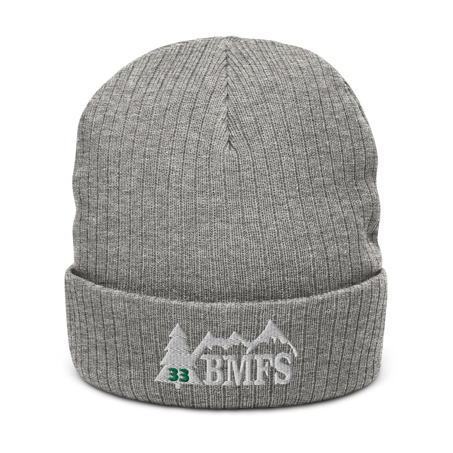 BMFS Tree Cuffed Beanie | Flat Embroidery | Ribbed | Inspired Billy Art
