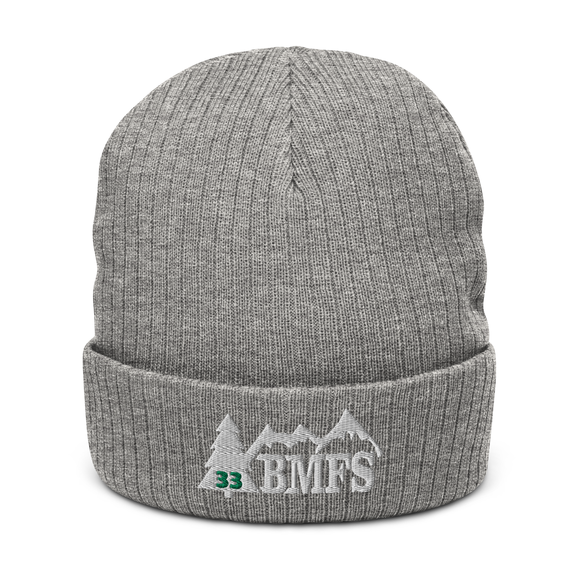 BMFS Tree Cuffed Beanie | Flat Embroidery | Ribbed | Inspired Billy Art