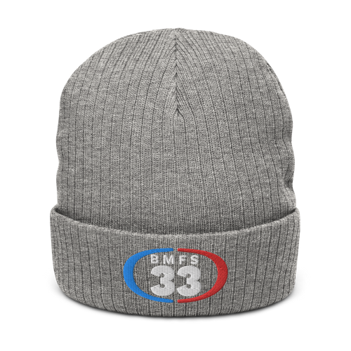 33 Cuffed Beanie | Flat Embroidery | Ribbed | Inspired Billy Art