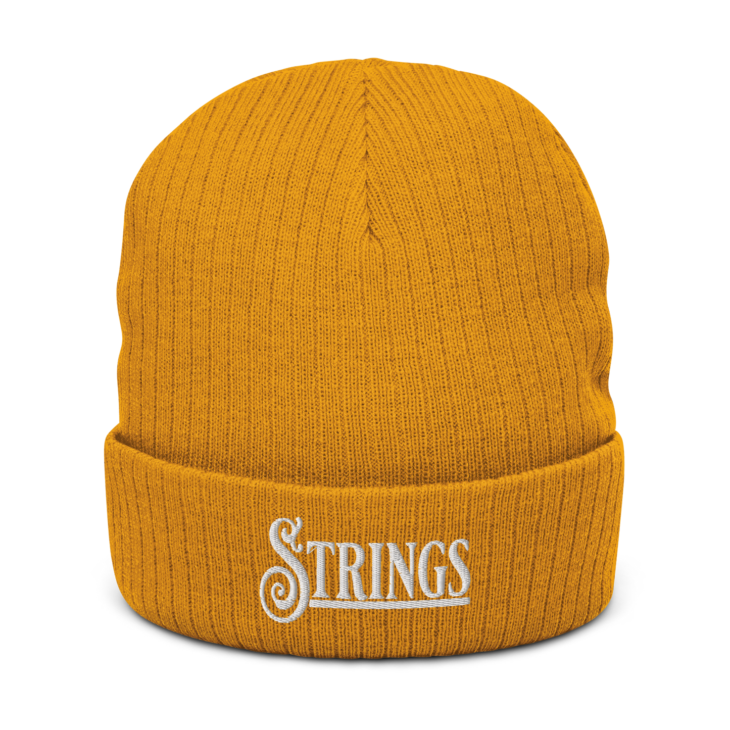 Strings Cuffed Beanie | Flat Embroidery | Ribbed | Inspired Billy Art