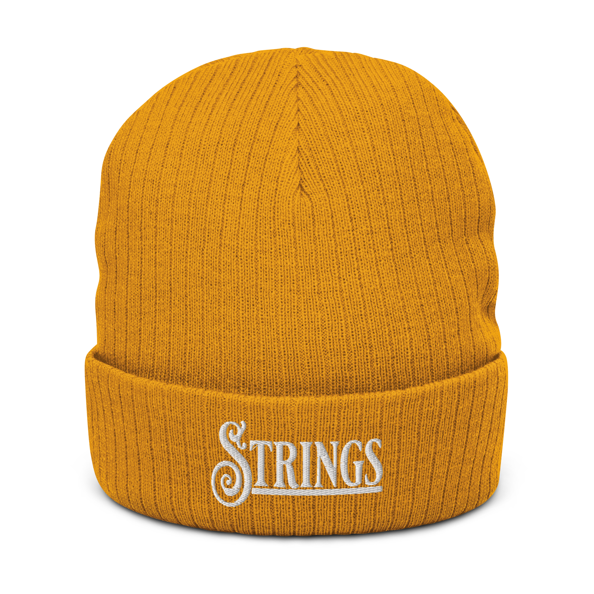 Strings Cuffed Beanie | Flat Embroidery | Ribbed | Inspired Billy Art