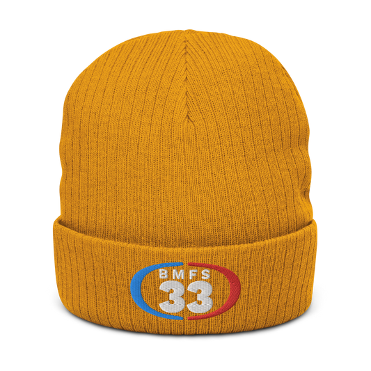 33 Cuffed Beanie | Flat Embroidery | Ribbed | Inspired Billy Art