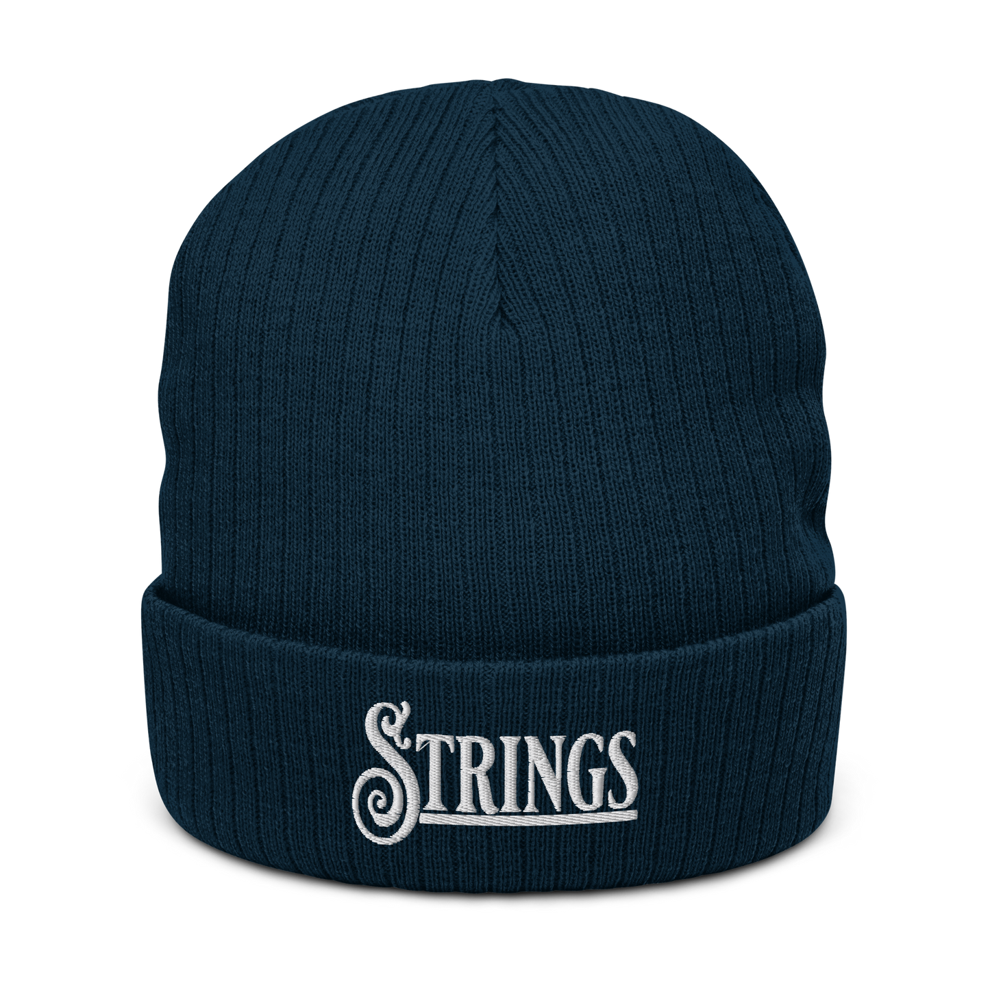 Strings Cuffed Beanie | Flat Embroidery | Ribbed | Inspired Billy Art