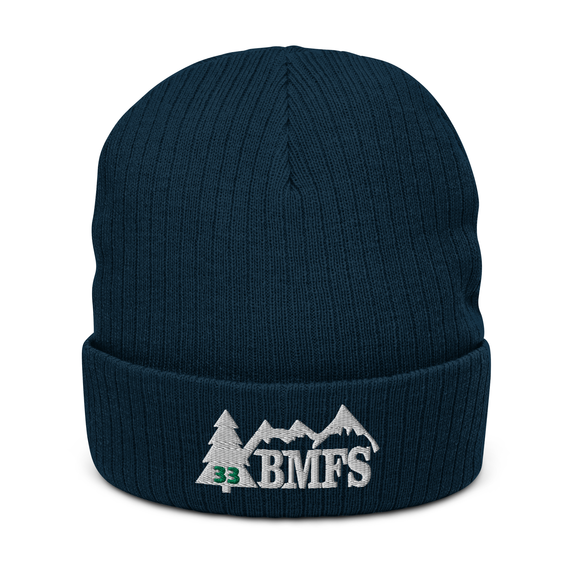 BMFS Tree Cuffed Beanie | Flat Embroidery | Ribbed | Inspired Billy Art
