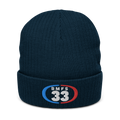 33 Cuffed Beanie | Flat Embroidery | Ribbed | Inspired Billy Art