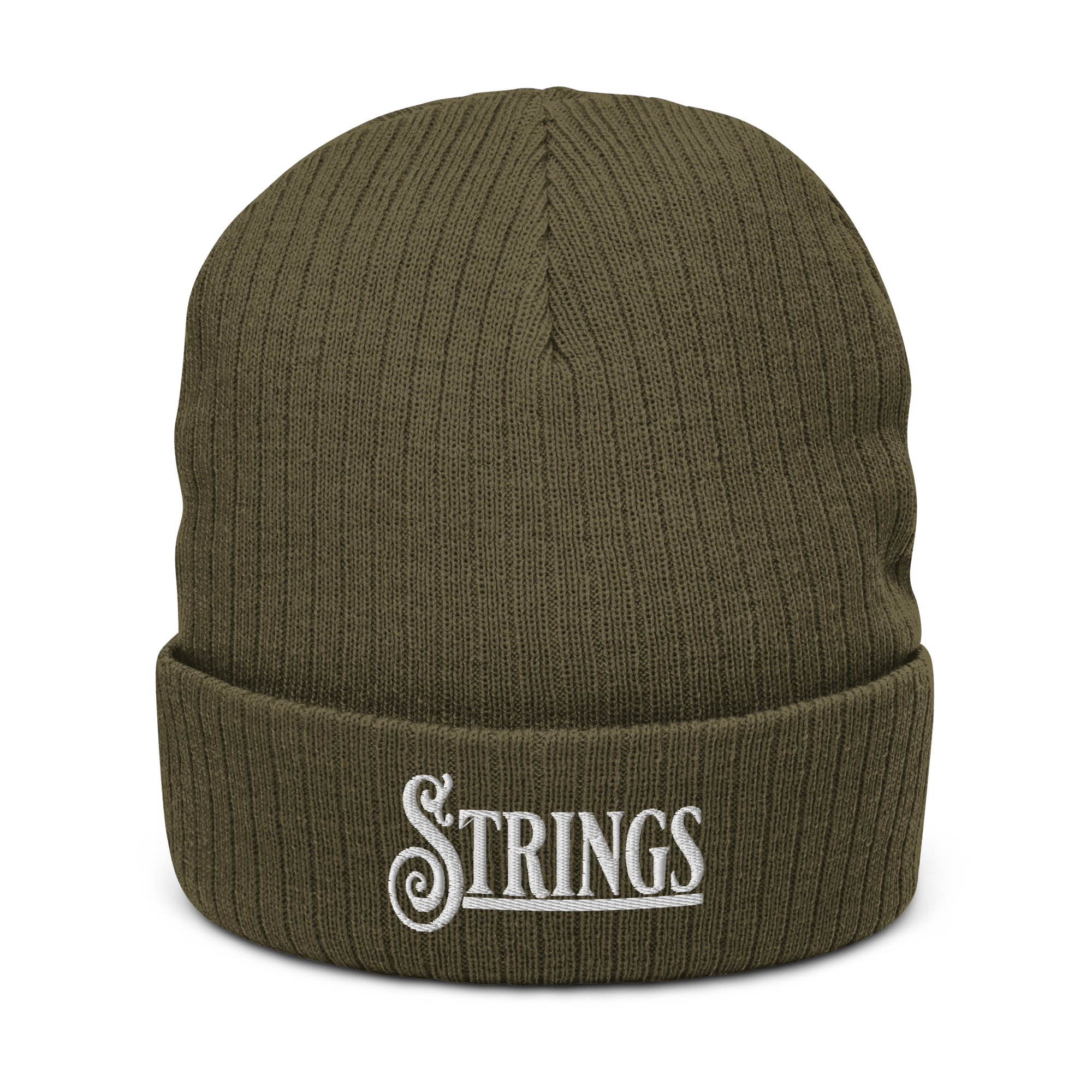 Strings Cuffed Beanie | Flat Embroidery | Ribbed | Inspired Billy Art