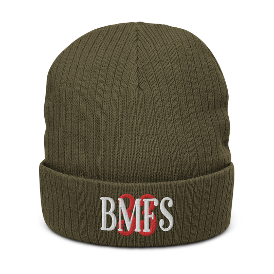 BMFS 33 Cuffed Beanie | Flat Embroidery | Ribbed | Inspired Billy Art