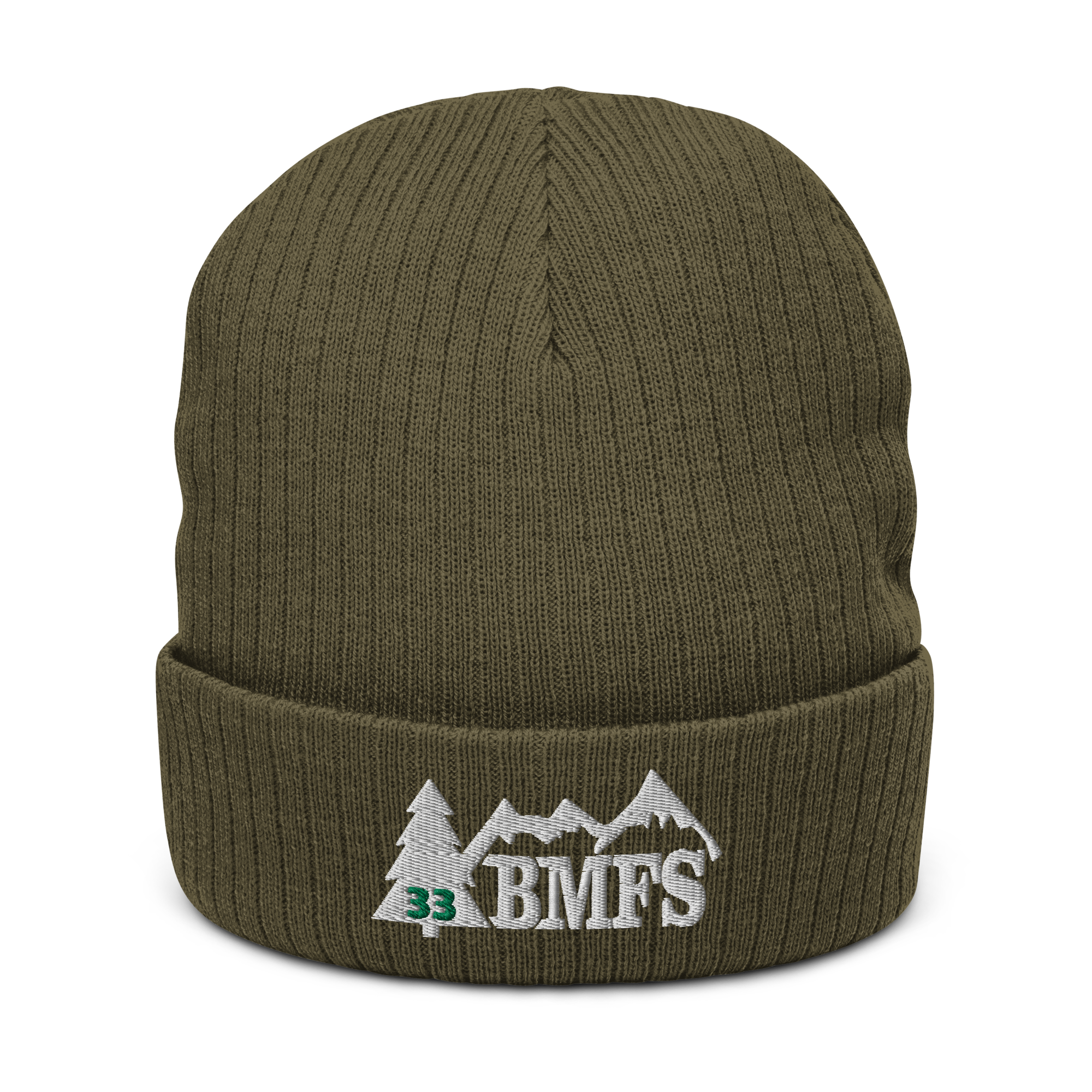 BMFS Tree Cuffed Beanie | Flat Embroidery | Ribbed | Inspired Billy Art