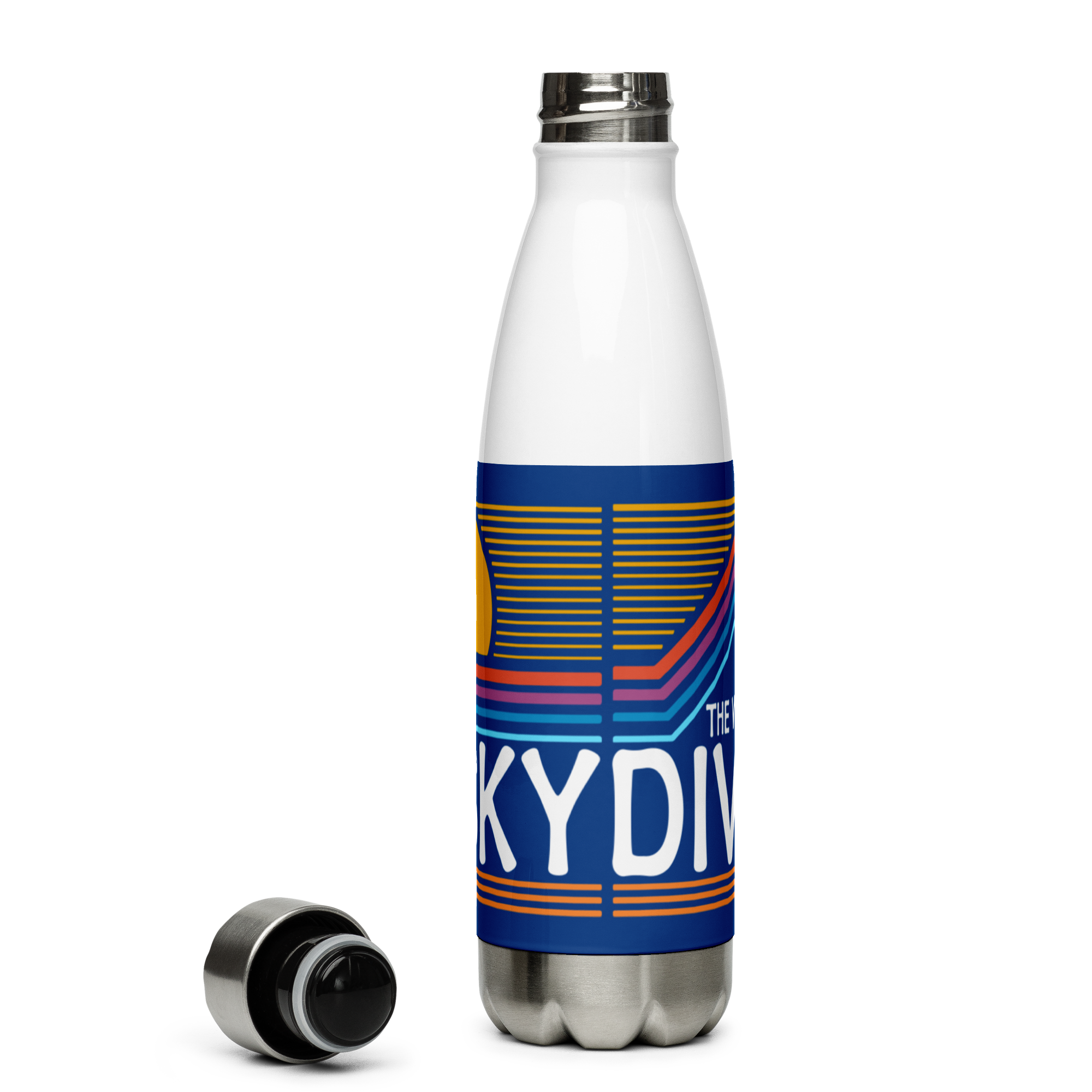 Divided Sky Mountains Stainless Steel Water Bottle 17oz | Printed Graphics