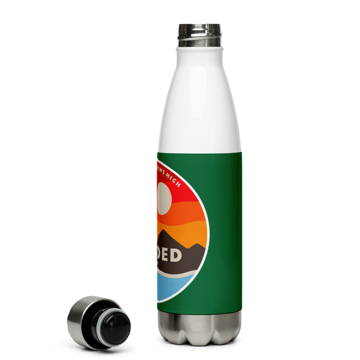 Divided Sky Mountains Stainless Steel Water Bottle 17oz | Printed Graphics
