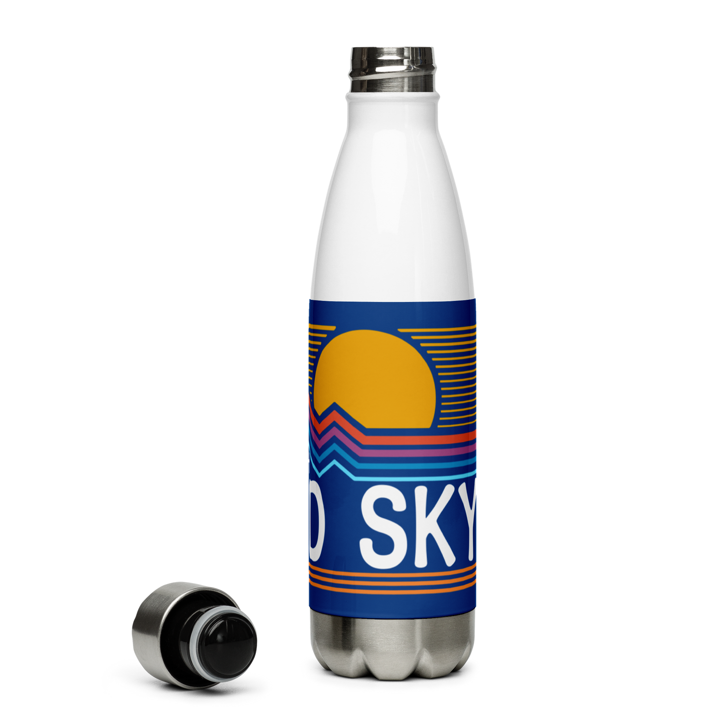 Divided Sky Mountains Stainless Steel Water Bottle 17oz | Printed Graphics