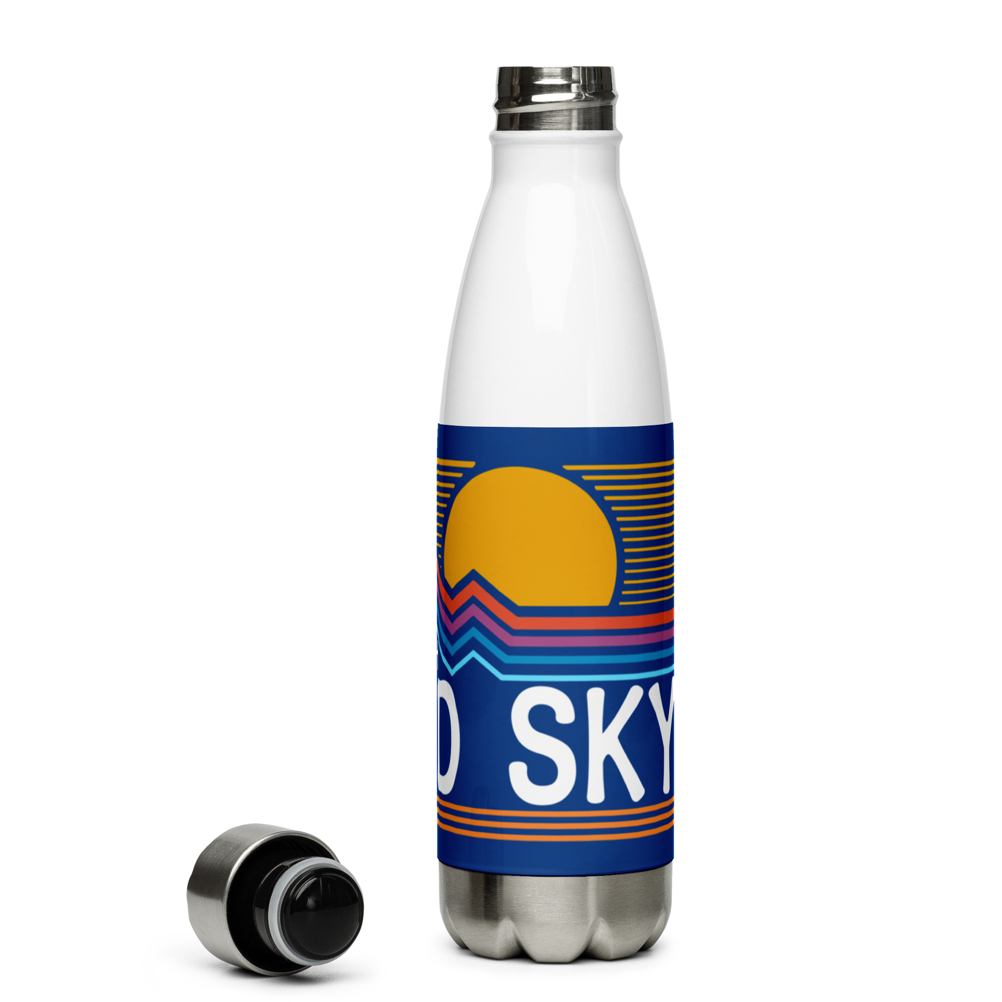 Divided Sky Mountains Stainless Steel Water Bottle 17oz | Printed Graphics