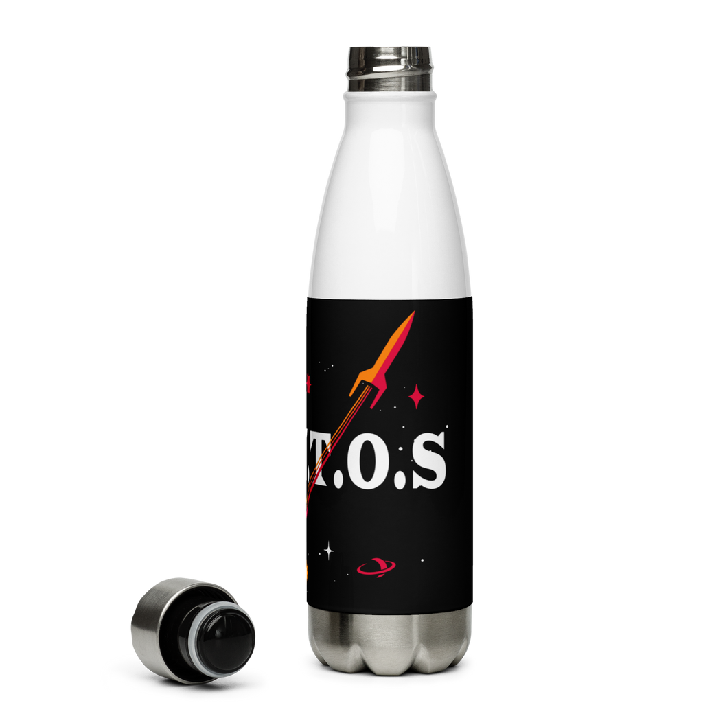 SANTOS Space Stainless Steel Water Bottle 17oz | UV Printed Graphics