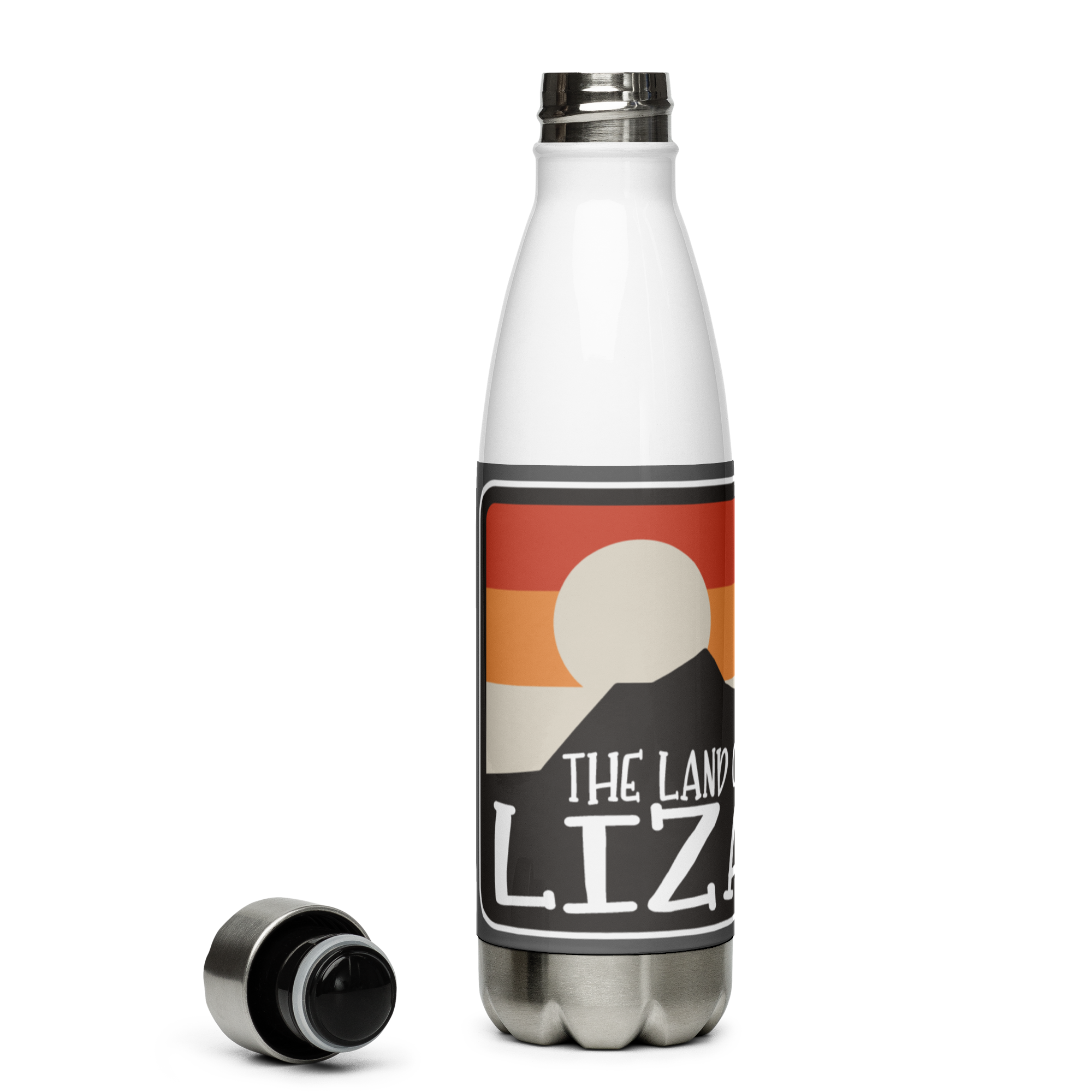 Land Of Lizards Stainless Steel Water Bottle 17oz | Printed Graphics
